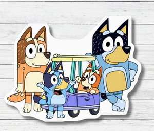 Bluey Heeler Family Sticker