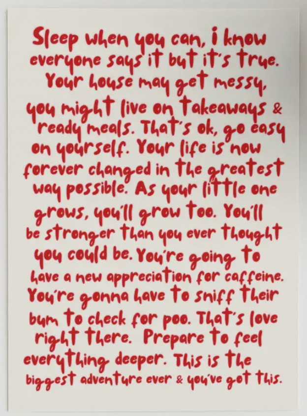 New Parents Advice Card