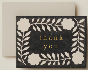 Wanderlust Paper Co. Ink Flora 'thank You' Mini Card