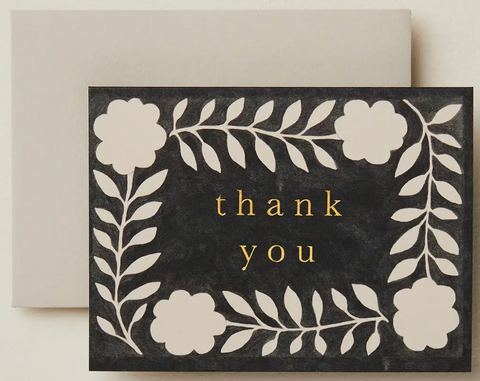 Wanderlust Paper Co. Ink Flora 'thank You' Mini Card