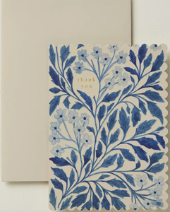 Wanderlust Paper Co. Ink Blue Flora 'Thank You' Card