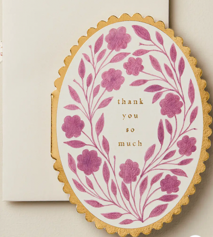 Wanderlust Paper Co. Pink Flora Thank You So Much Card
