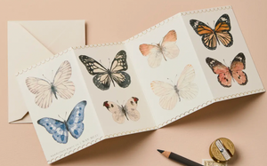 Wanderlust Paper Co. Butterfly Concertina Mini Card