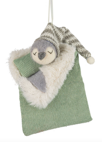 Sleepy Penguin Ornament