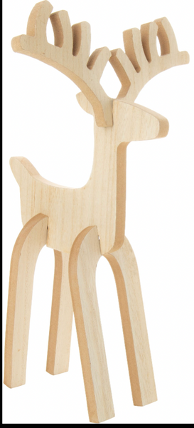 Wood Reindeer Puzzle Tabletop Ornament