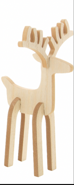 Wood Reindeer Puzzle Tabletop Ornament