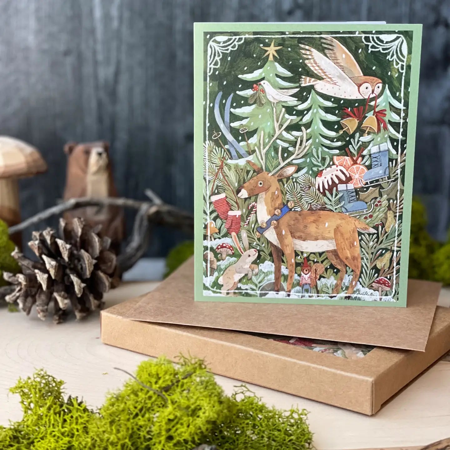 Canyon & Cove Woodland Christmas Card, Set of 6 Cards