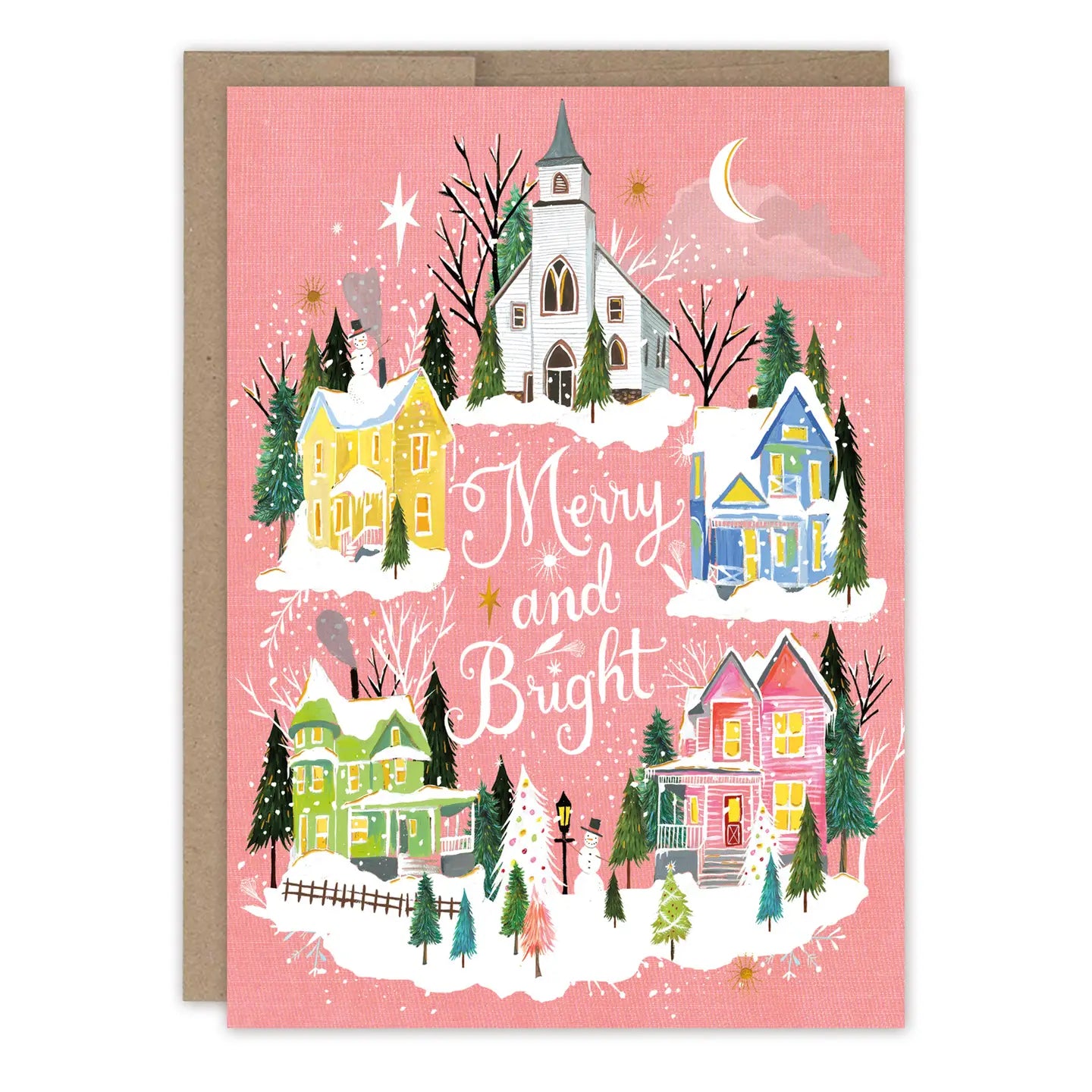 Merry & Bright Village Card