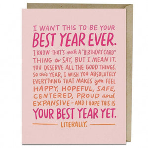 I Want This To Be Your Best Year Ever Card