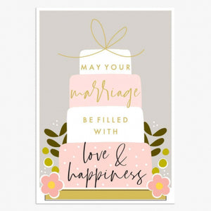 May Your Marriage Be Filled With Love & Happiness Card