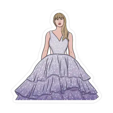 Taylor Swift Lilac Dress Sticker