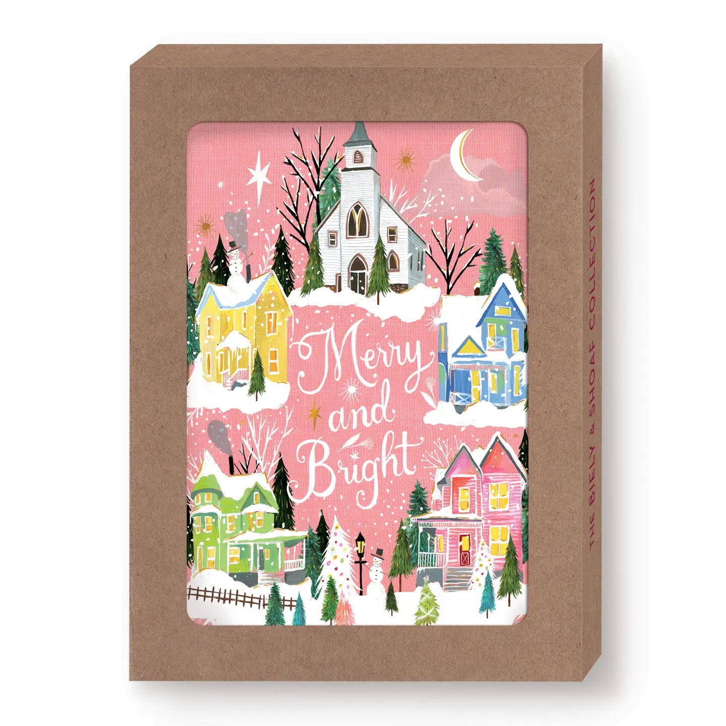 Merry & Bright Village Card, Box of 10 Cards