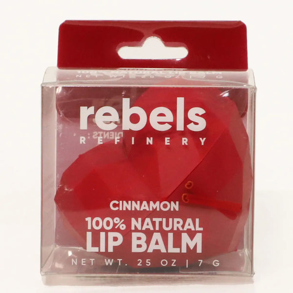 Rebels & Refinery Geometric Heart Lip Balm, Cinnamon