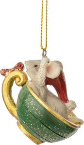 Mouse In A Tea Cup Ornament