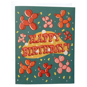 Balloon Dog Happy Birthday Card
