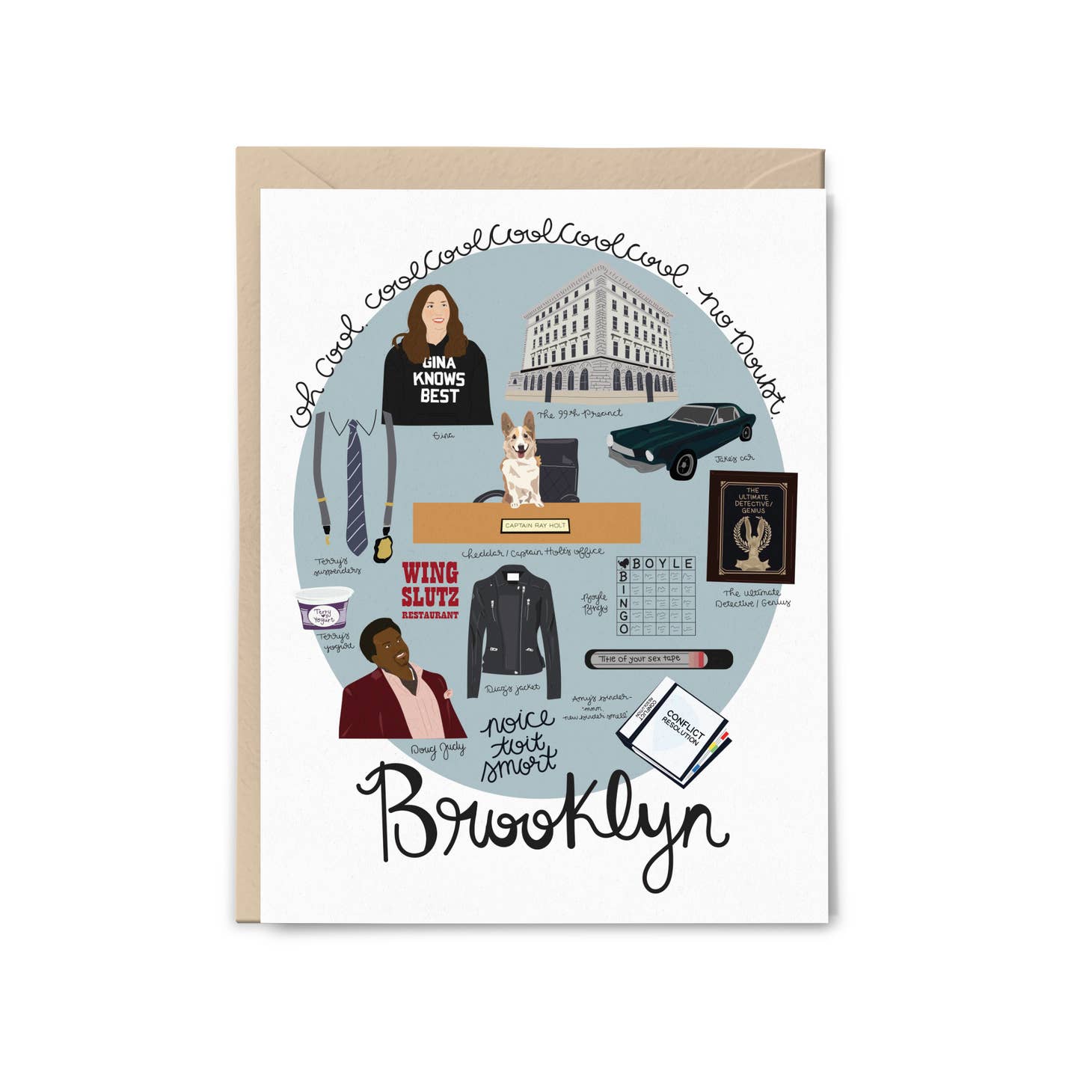 Brooklyn 99 Brooklyn Map Card