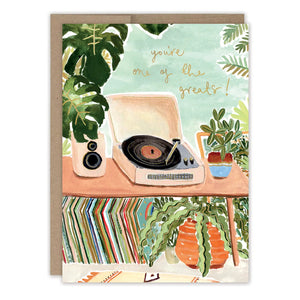 Record Player You're One Of The Greats! Card