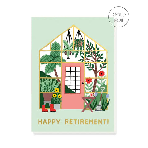 Happy Retirement Greenhouse Card