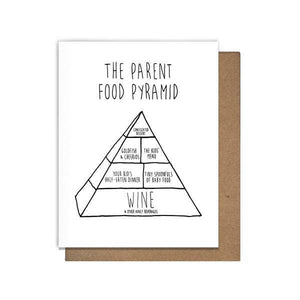 Pretty Alright Goods The Parent Food Pyramid Card