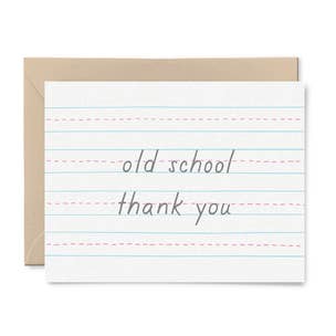 Old School Thank You Card