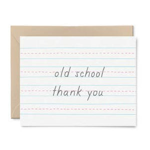 Old School Thank You Card