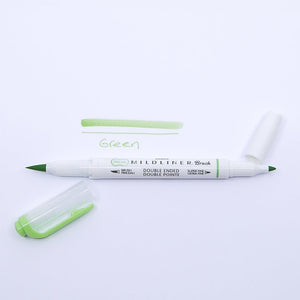 Mildliner Double Ended Brush Pen, Green