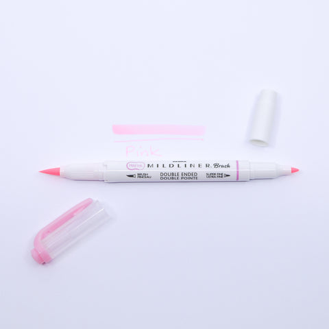 Mildliner Double Ended Brush Pen, Pink