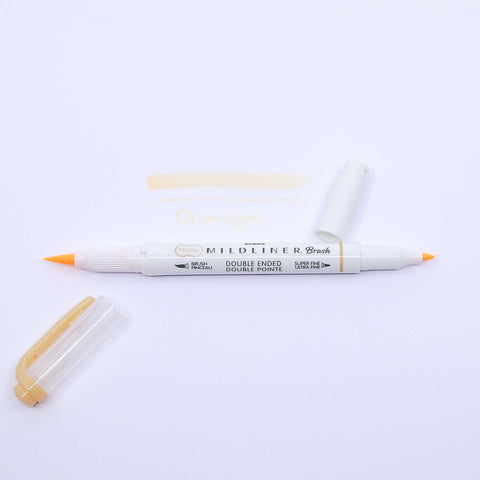 Mildliner Double Ended Brush Pen, Orange
