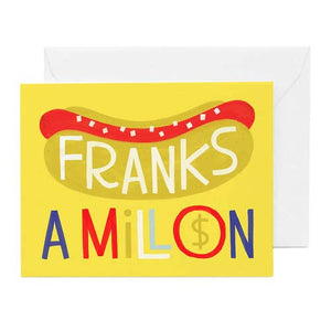 Hip Hip Franks A Million Card