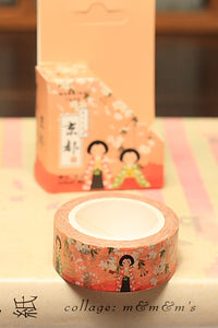 15mm Washi Tape, Kyoto Couple