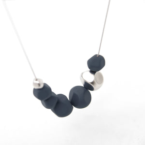 Pursuits Soothing Pebbles Necklace, Silver & Grey