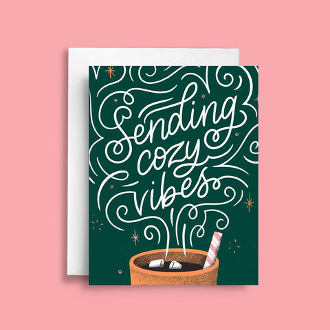 Sending Cozy Vibes Hot Cocoa Card