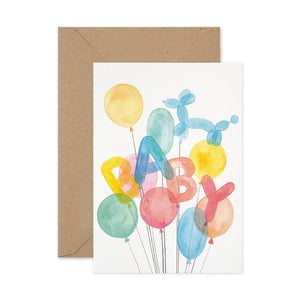 Paper Parade Baby Balloons Card