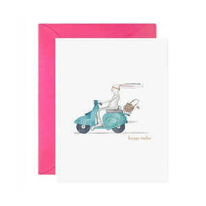 Happy Easter Scooter Bunny Card