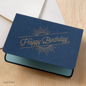 Inkello Letterpress Sun & Stars Happy Birthday Card
