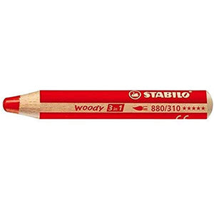 Stabilo Woody 3 In 1 Pencil, Red