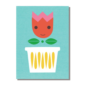 Jolijou Little Tulip Face Postcard