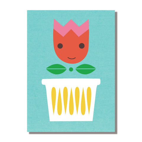 Jolijou Little Tulip Face Postcard