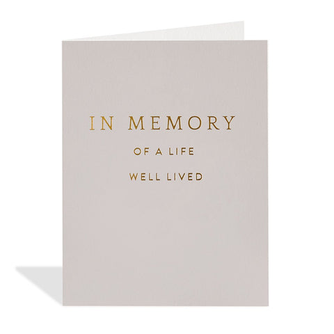 In Memory Of A Life Well Lived Card