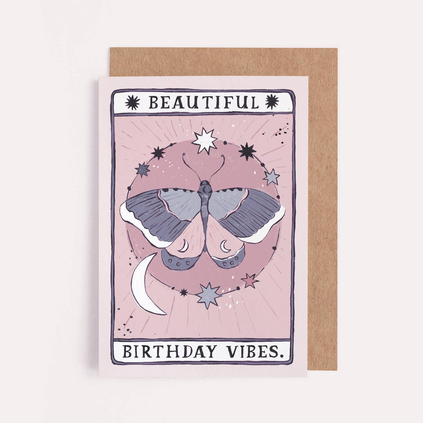 Sister Paper Co. Moth Beautiful Birthday Vibes Card