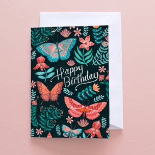 Papio Press Butterfly Happy Birthday Card