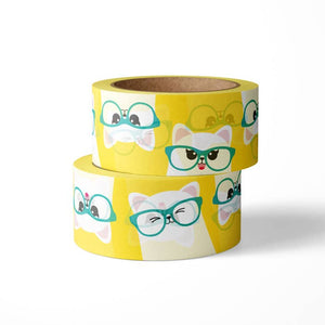 Studio Inktvis Washi Tape, Cats With Glasses
