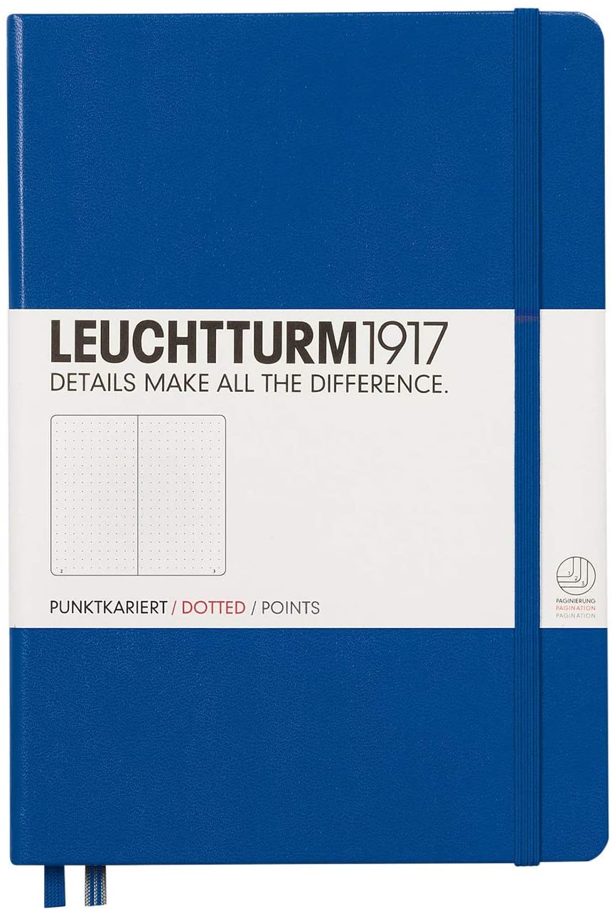 Leuchtturm 1917 Hardcover, Medium Dotted Notebook, Royal Blue