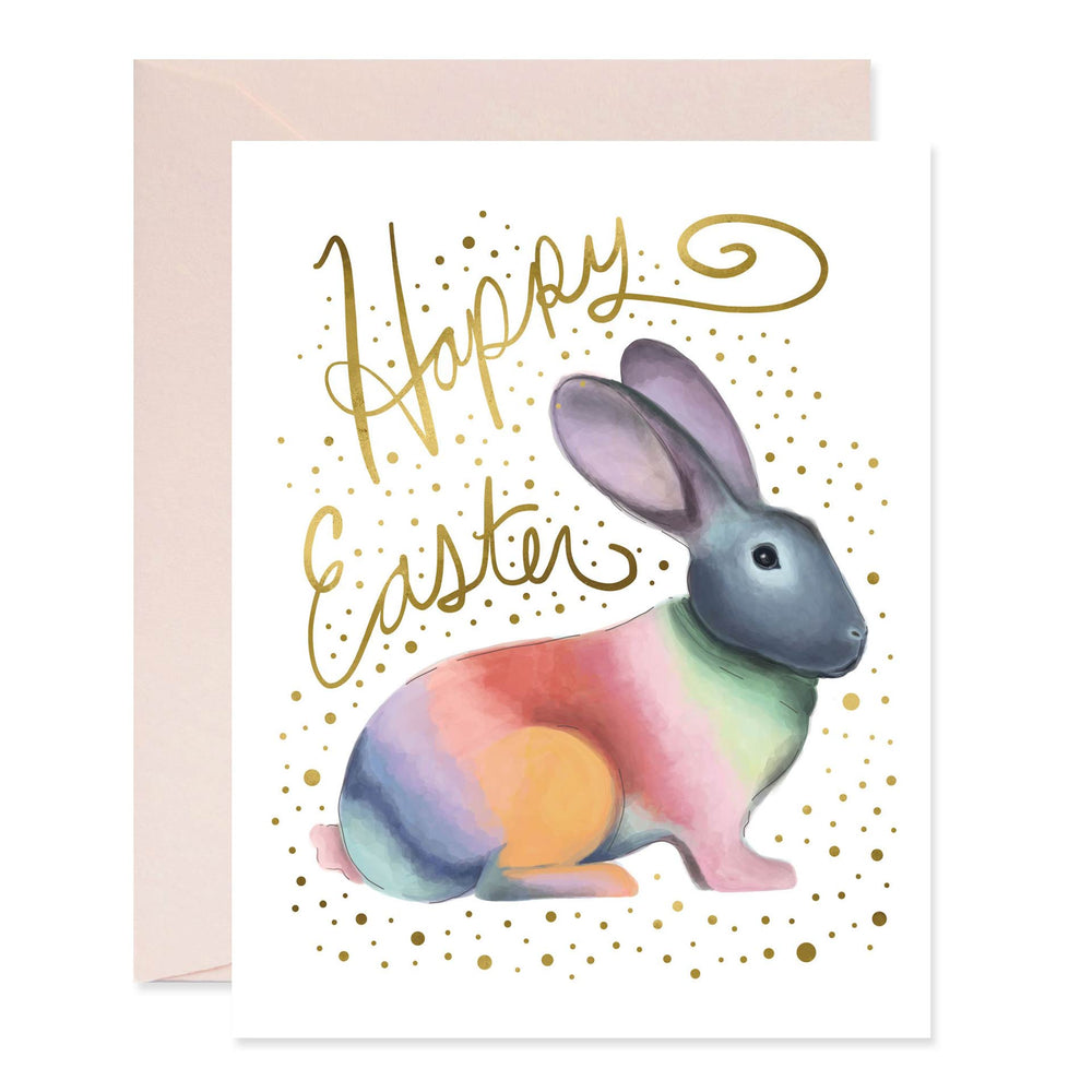 Happy Easter Rainbow Bunny Card