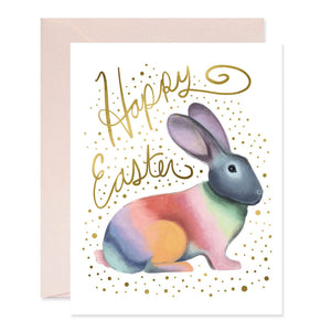 Happy Easter Rainbow Bunny Card