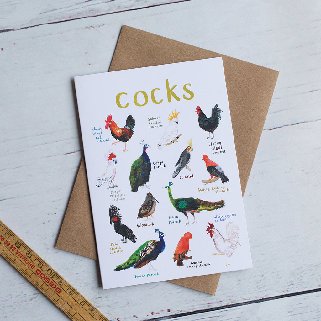 For The Pun Of It Cocks Card