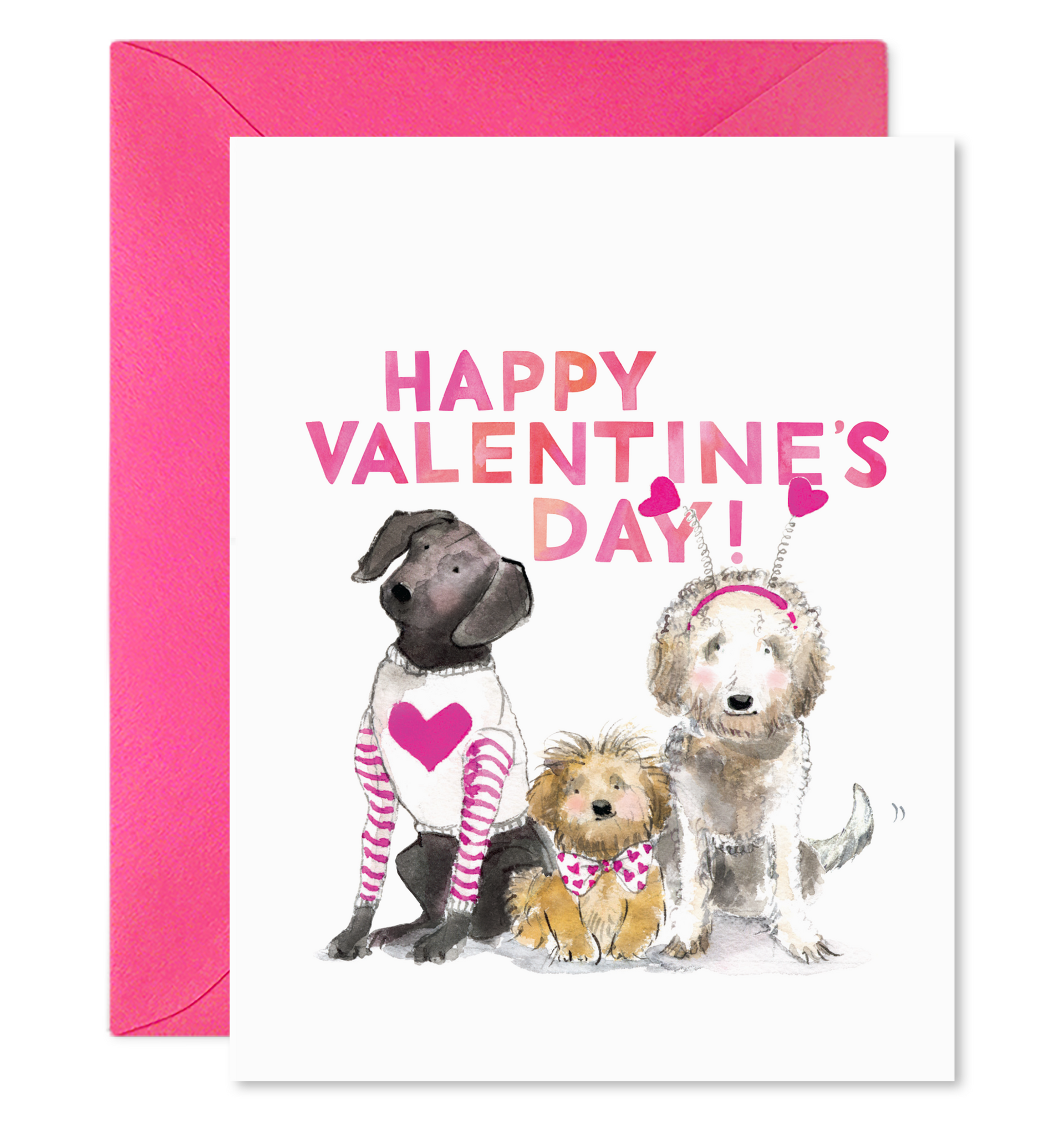 Happy Valentine's Day Puppies Card