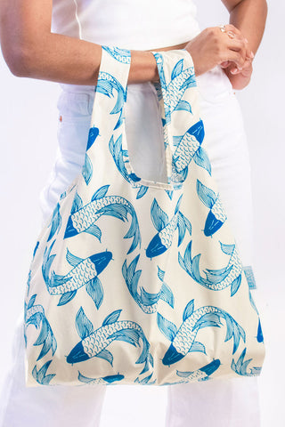 Kind Bag: Reusable Tote Bag, Koi