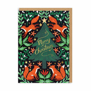 Ohh Deer Fox Christmas Card