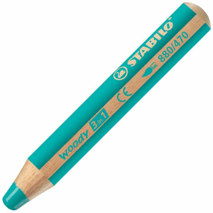 Stabilo Woody 3 In 1 Pencil, Turquoise